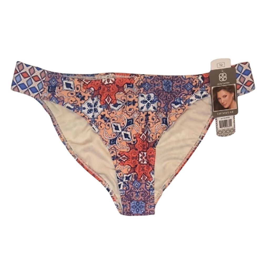Daisy Fuentes Side Tab Hipster Swim Bottoms